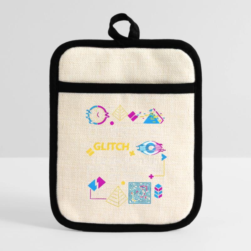 Corecore Glitch Simulation Algorithm Collage Pot holders with rubber back