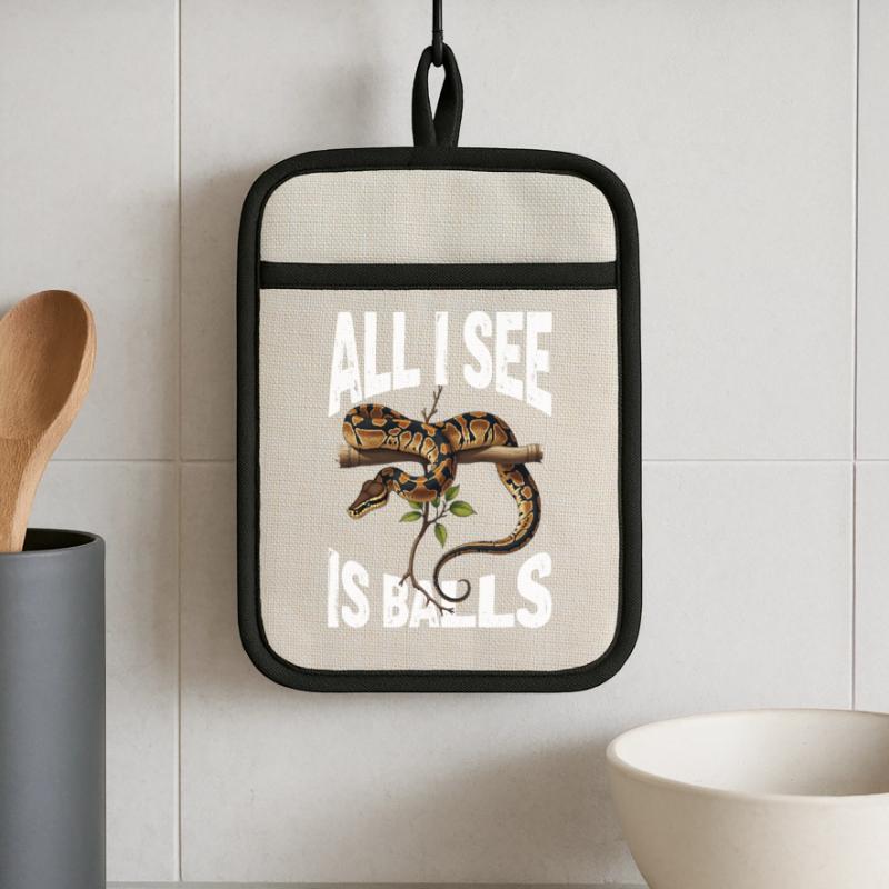 King Python Snakes Lover Terrarium Python Pot holders with rubber back