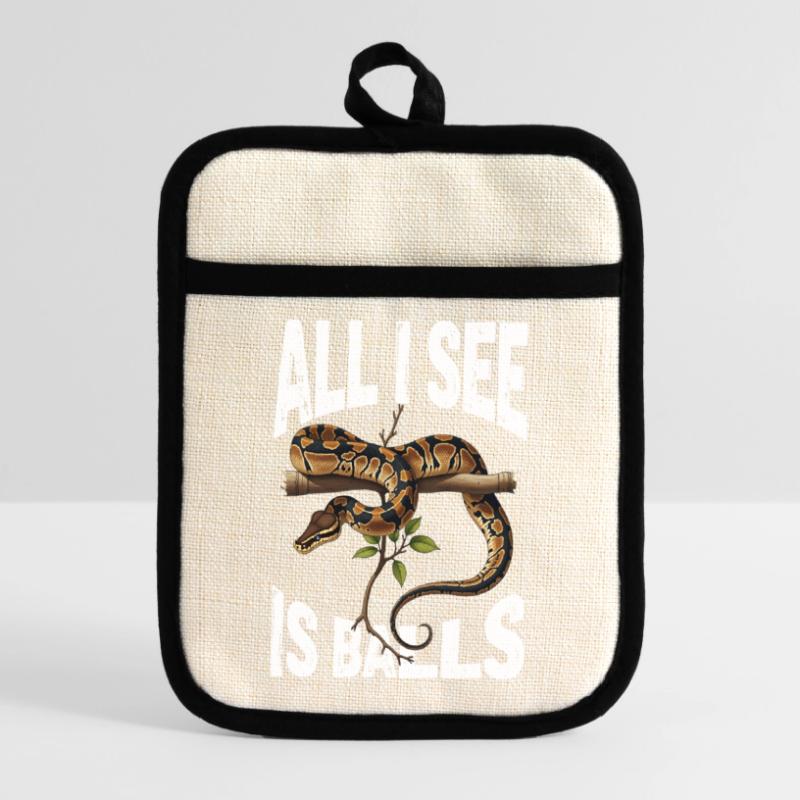 King Python Snakes Lover Terrarium Python Pot holders with rubber back