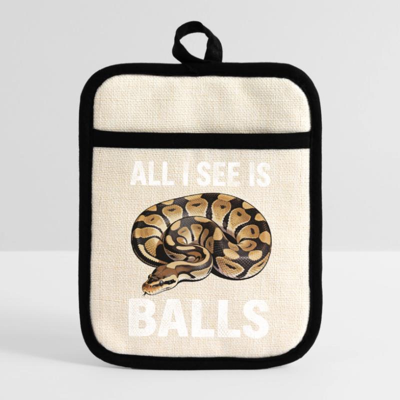 King Python Snakes Lover Terrarium Python Pot holders with rubber back