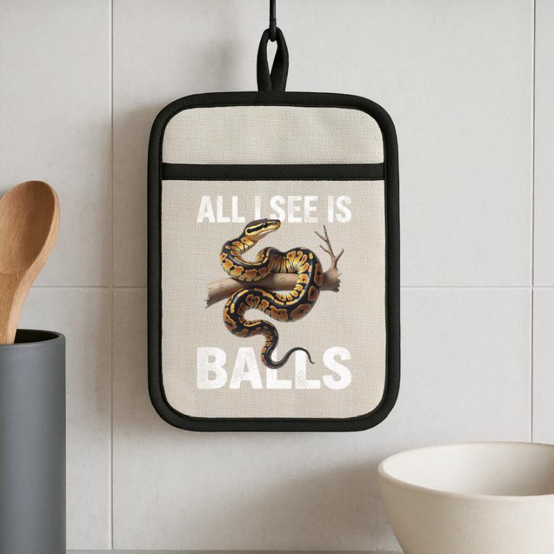 King Python Snakes Lover Terrarium Python Pot holders with rubber back