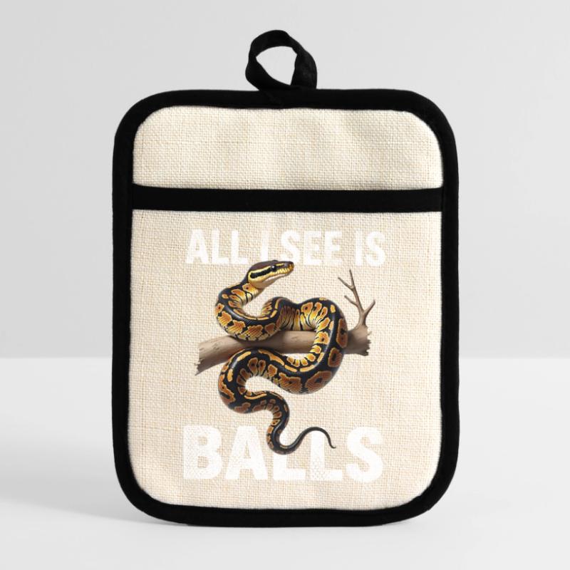 King Python Snakes Lover Terrarium Python Pot holders with rubber back