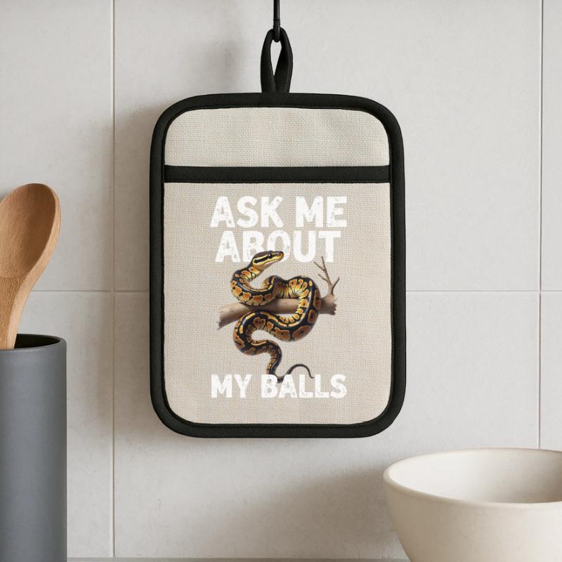 King Python Snakes Lover Terrarium Python Pot holders with rubber back