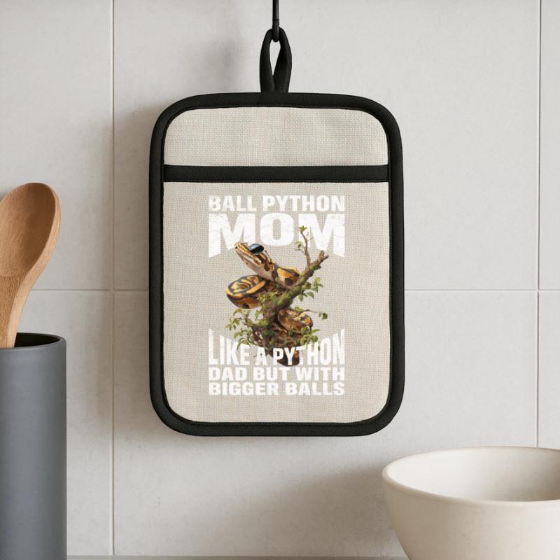 King Python Mom Mom Snakes Terrarium Python Pot holders with rubber back