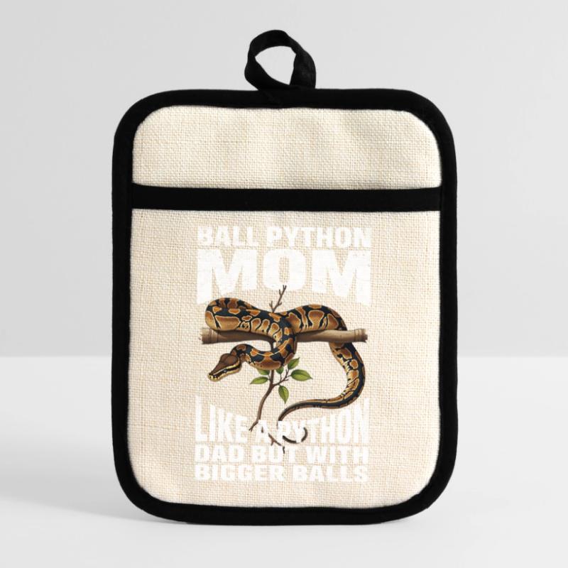 King Python Mom Mom Snakes Terrarium Python Pot holders with rubber back