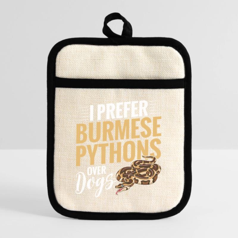 Python birman Stuff Reptile Foos Propriétaire de serpent Maniques avec dos en caoutchouc