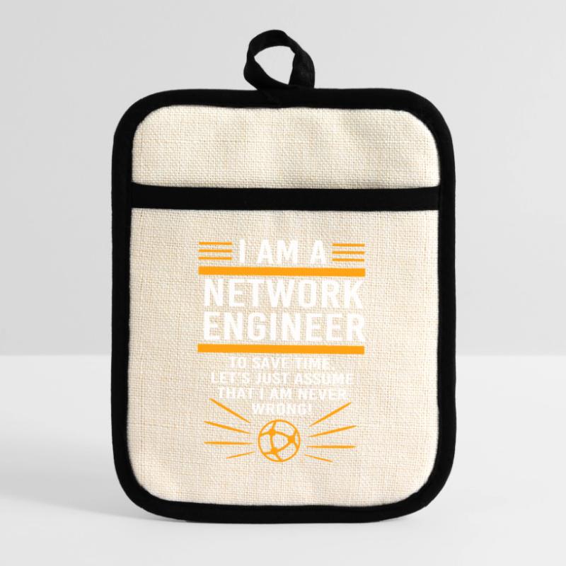 Network Computer Scientist Programmer Admin Pot holders with rubber back