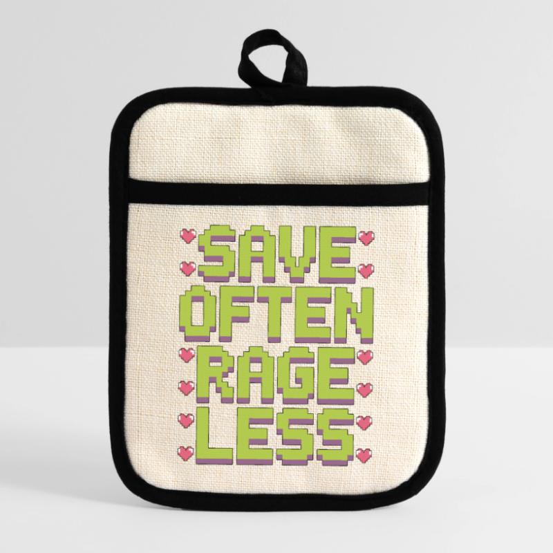 Game Developer Save Often Rage Less Web Developer Topflappen mit Gummirückseite