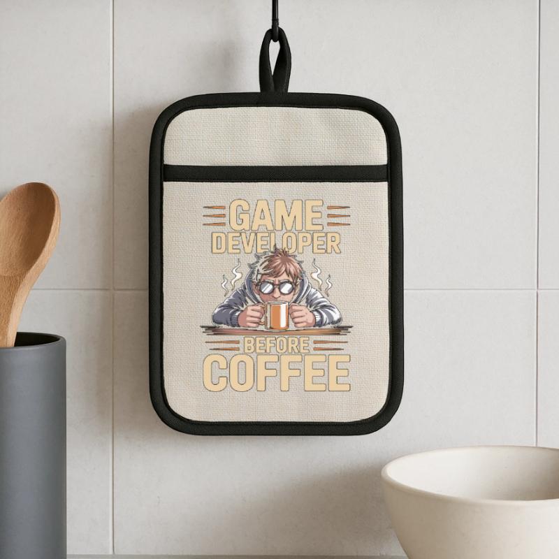 Game Developer Before Web Developer Coffee Lover Pot holders with rubber back