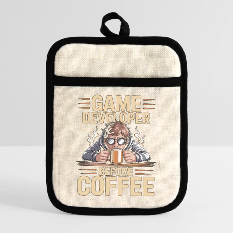 Game Developer Before Web Developer Coffee Lover Pot holders with rubber back