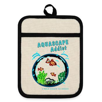AQUASCAPE Addict - Topflappen mit Gummirückseite - Leinen/Schwarz  - Vorne