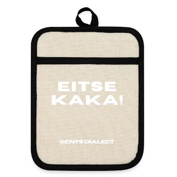Gents_Dialect_T-shirt_Belgische_Streetwear - Maniques avec dos en caoutchouc - lin/noir  - Devant