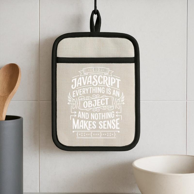 JavaScript: Everything is an object Pot holders with rubber back