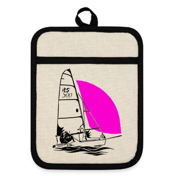 RS 500 Régate de dériveurs à voile voile de couleur - Maniques avec dos en caoutchouc - lin/noir  - Devant