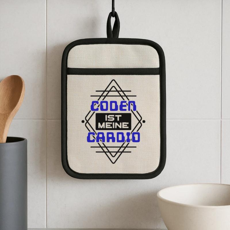 Software Developer Developer Cool Saying Coden Pot holders with rubber back