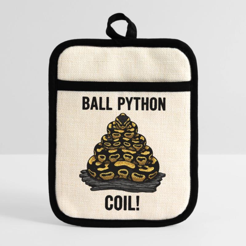 Royal Python Ball Python Coil Reptilienpyramide Topflappen mit Gummirückseite