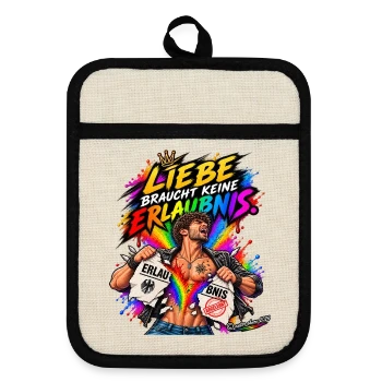 Topflappen mit Gummirückseite