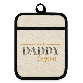 Daddy Legion - Topflappen mit Gummirückseite - Leinen/Schwarz  - Vorne