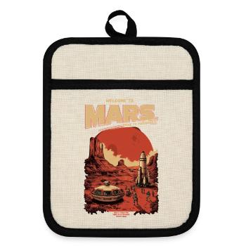 Mars Rétro Adventure : Pioneer Station - Maniques avec dos en caoutchouc - lin/noir  - Devant