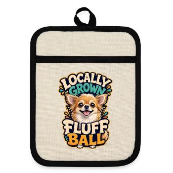 Chihuahua - Topflappen mit Gummirückseite - Leinen/Schwarz  - Vorne