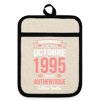 30th Anniversary - Original - October 1995 - Pot holders with rubber back - linen/black  - Front