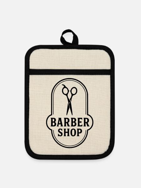 Barbier - Topflappen mit Gummirückseite - Leinen/Schwarz 