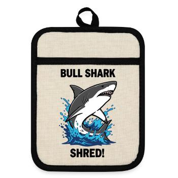 Requin Bouledogue Shred Shark Mer Bull - Maniques avec dos en caoutchouc - lin/noir  - Devant
