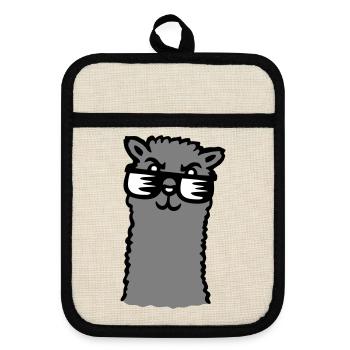 Lunettes de soleil Lama Cool Alpaga Smug Guy - Maniques avec dos en caoutchouc - lin/noir  - Devant