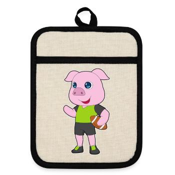 Football américain Pig - Maniques avec dos en caoutchouc - lin/noir  - Devant