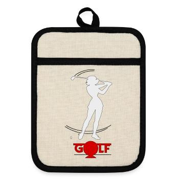 Golfeuse rétro - Maniques avec dos en caoutchouc - lin/noir  - Devant