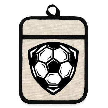 Ballon de football - Maniques avec dos en caoutchouc - lin/noir  - Devant