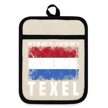 Coordonnées de Texel - Maniques avec dos en caoutchouc - lin/noir  - Devant