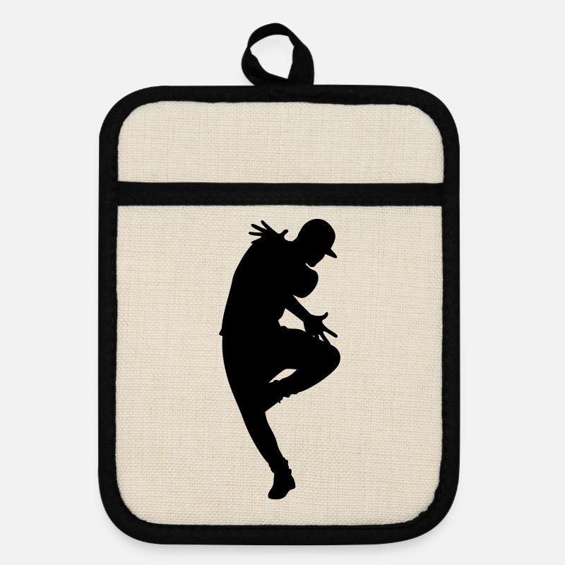 Silhouette B-Boy – Flowdance Flow - Maniques avec dos en caoutchouc - lin/noir 