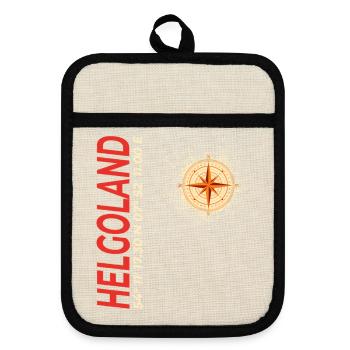 Helgoland - Topflappen mit Gummirückseite - Leinen/Schwarz  - Vorne