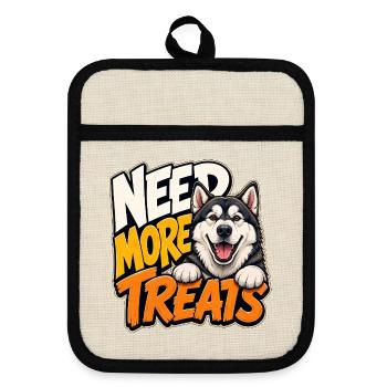 Alaskan Malamute - Topflappen mit Gummirückseite - Leinen/Schwarz  - Vorne