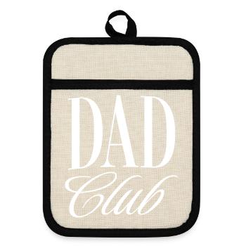 Dad Club - Topflappen mit Gummirückseite - Leinen/Schwarz  - Vorne