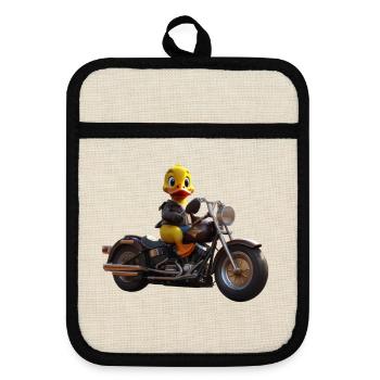 Bick Biker - Maniques avec dos en caoutchouc - lin/noir  - Devant