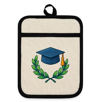 Diplôme académique Conception de couronnes - Maniques avec dos en caoutchouc - lin/noir  - Devant