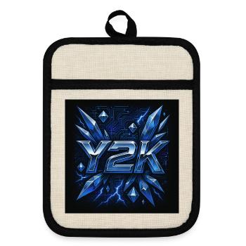 5fee855a407b1f65afcbbedfa957868e - Pot holders with rubber back - linen/black  - Front