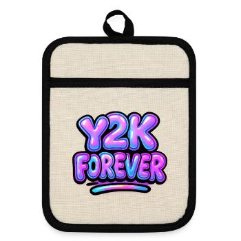 Y2K Forever Neon Design - Maniques avec dos en caoutchouc - lin/noir  - Devant