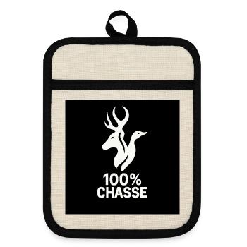 Chasseurs Nature Fusion T-Shirt - Maniques avec dos en caoutchouc - lin/noir  - Devant