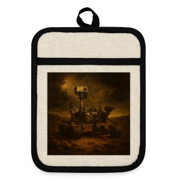 Mars Rover - Maniques avec dos en caoutchouc - lin/noir  - Devant