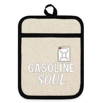 Essence Soul – Design de motard vintage - Maniques avec dos en caoutchouc - lin/noir  - Devant