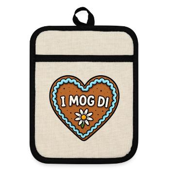 I MOG DI - Pot holders with rubber back - linen/black  - Front