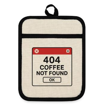 404 café non trouvé - Maniques avec dos en caoutchouc - lin/noir  - Devant