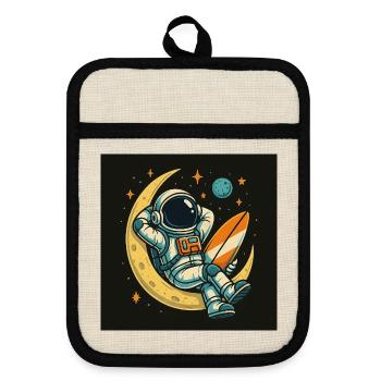Cosmos lunaire Astro Surfer - Maniques avec dos en caoutchouc - lin/noir  - Devant