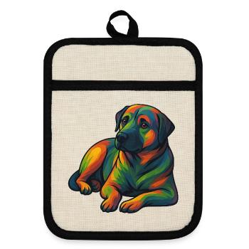 Chien Kangal - Maniques avec dos en caoutchouc - lin/noir  - Devant