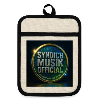 Syndic8 Musique Badge Cosmic Metal - Maniques avec dos en caoutchouc - lin/noir  - Devant