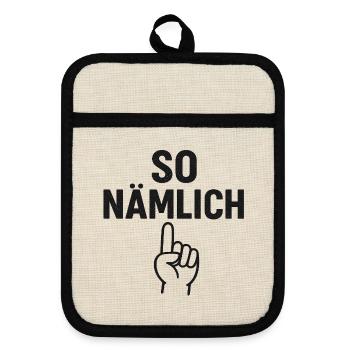 THAT'S HOW IT IS - Pot holders with rubber back - linen/black  - Front