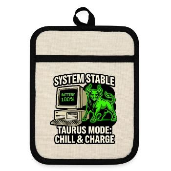 Système stable Taurus Mode Chill & Charge - Maniques avec dos en caoutchouc - lin/noir  - Devant